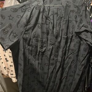 Torrid Black Patterned Blouse